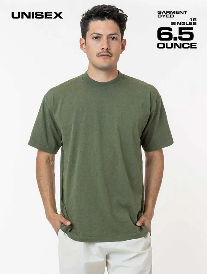 1801GD - 6.5 oz Garment Dyed Crew Neck T-Shirt
