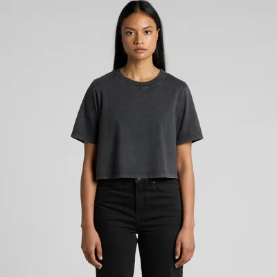 4086 - Women's Stone Wash Heavy Crop