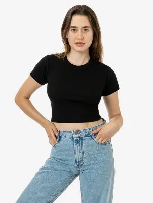 4325 - Baby Rib Short Sleeve Crop Tee