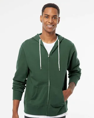AFX90UNZ - Unisex Lightweight Full-Zip Hooded Sweatshirt
