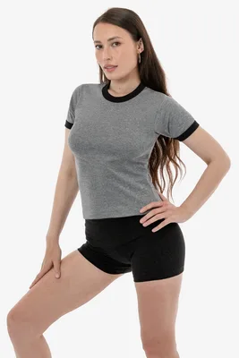 BR310 - WOMENS TRIBLEND RIB RINGER TEE