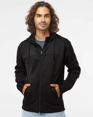 EXP80PTZ - Unisex Poly-Tech Full-Zip Hooded Sweatshirt