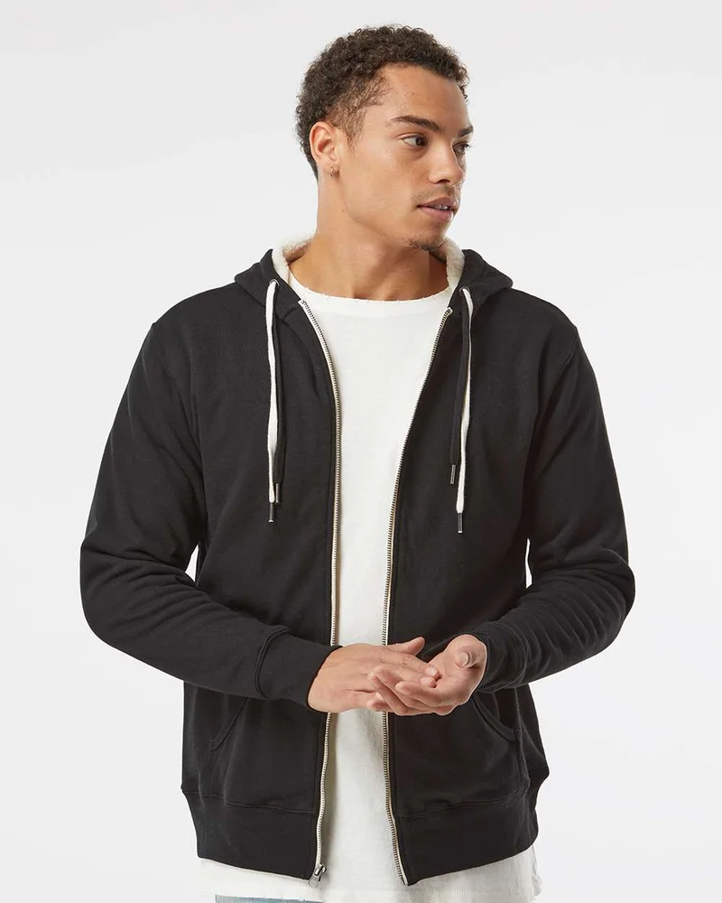 EXP90SHZ - Unisex Sherpa-Lined Hooded Sweatshirt