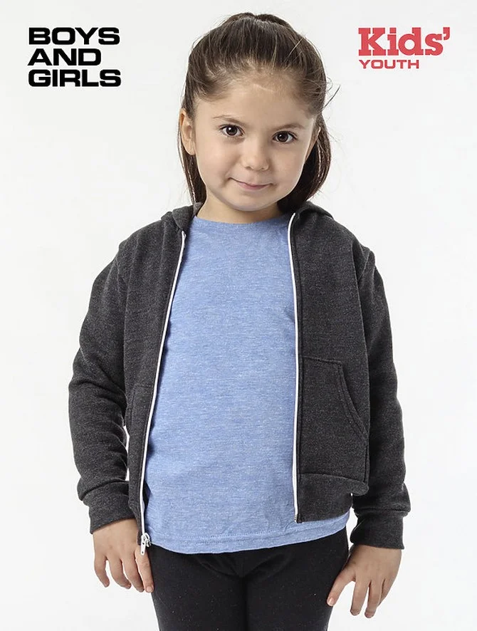 F2097 - Kids Poly Cotton Zip Hoody