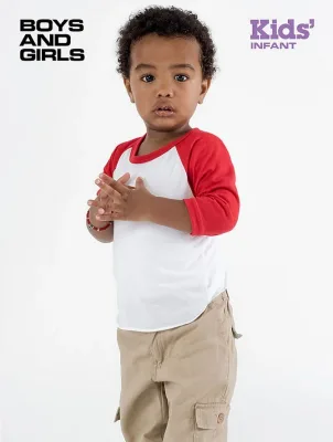 FF0053 - Infant 3/4 Slv Ply Ctn Raglan
