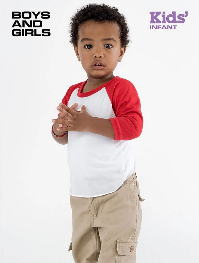 FF0053 - Infant 3/4 Slv Ply Ctn Raglan
