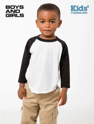 FF1053 - Toddler 3/4 Slv Ply Ctn Raglan