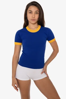 FF310 - Womens Poly Cotton Ringer Tee