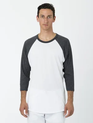 FF53 - 3/4 Slv Ctn Poly Raglan 3.8oz