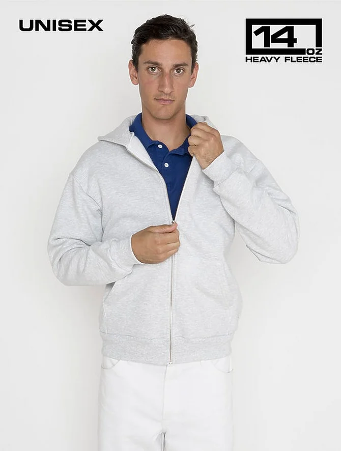 HF-10 - L/S Heavy Fleece Zip Up 14 Oz