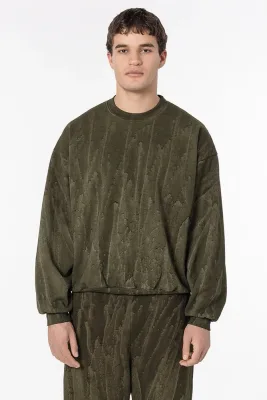 HF07DD - 14 oz Fleece Crew neck Drip Dye