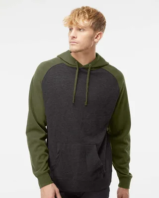 IND40RP - Unisex Raglan Hooded Sweatshirt