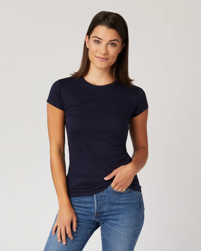 LC1025 - Juniors Crew Neck Short Sleeve T-Shirt