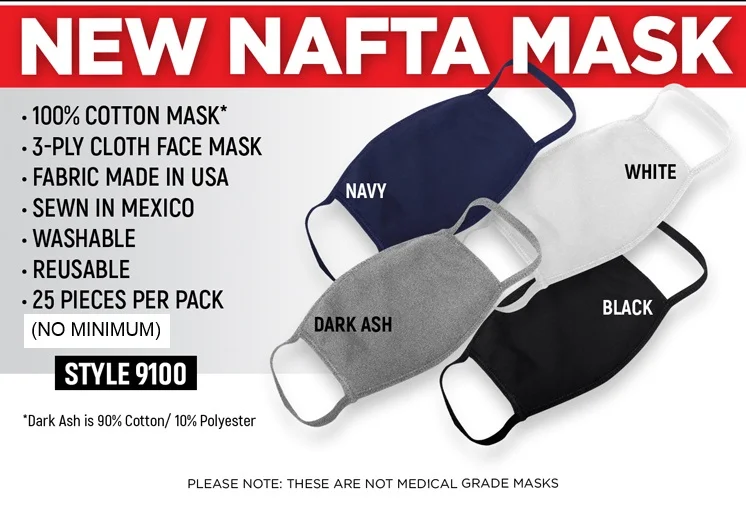 NAFTA 3-Ply Cotton Face Mask