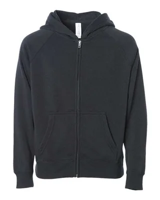 PRM10TSBZ - Toddler Lightweight Special Blend Raglan Zip Hood