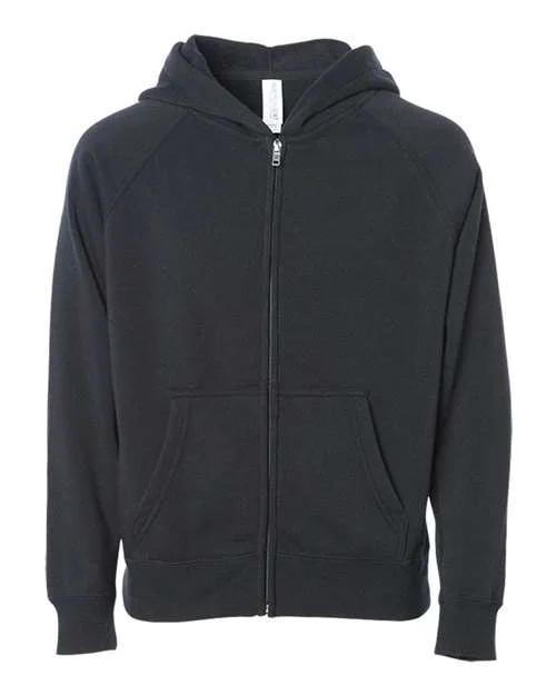 PRM10TSBZ - Toddler Lightweight Special Blend Raglan Zip Hood