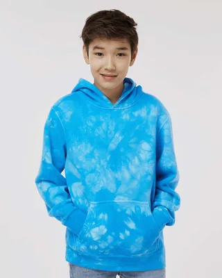PRM1500TD - Youth Midweight Tie-Dyed Hooded Sweatshirt