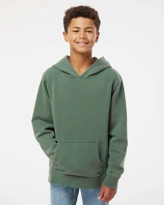 PRM1500Y - Youth Midweight Pigment-Dyed Hooded Sweatshirt
