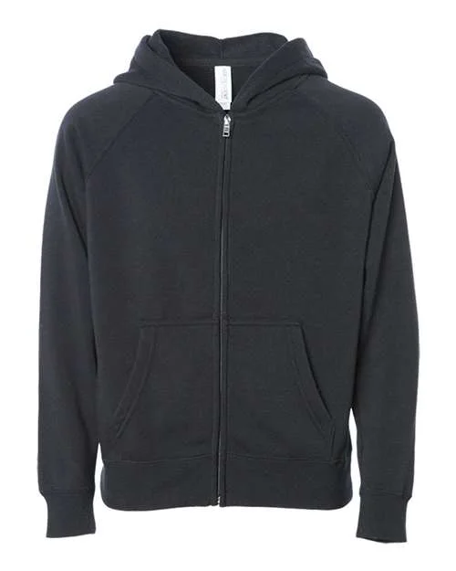 PRM15YSBZ - Youth Lightweight Special Blend Raglan Zip Hood