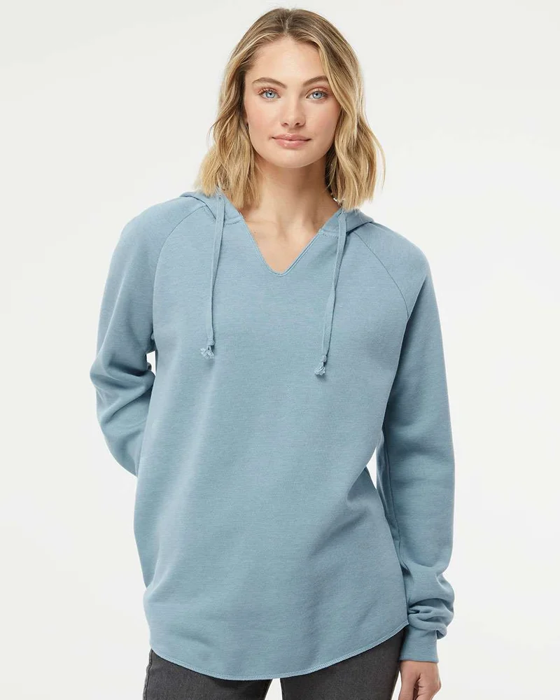PRM2500 - Women's Lightweight California Wave Wash Hooded Sweatshirt