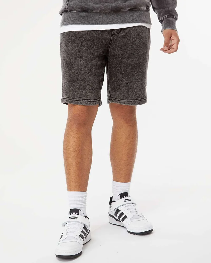 PRM50STMW - Unisex Mineral Wash Fleece Shorts
