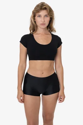 RNT332 - NYLON TRICOT SHINY MINI SHORTS