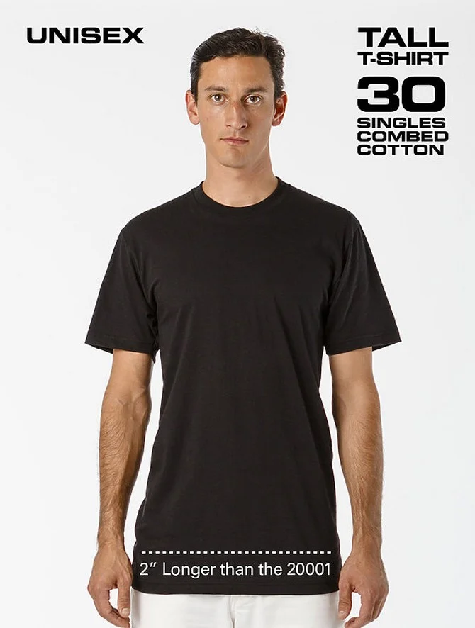 TL20001 - S/S Fine Jersey Crew Tall Tee