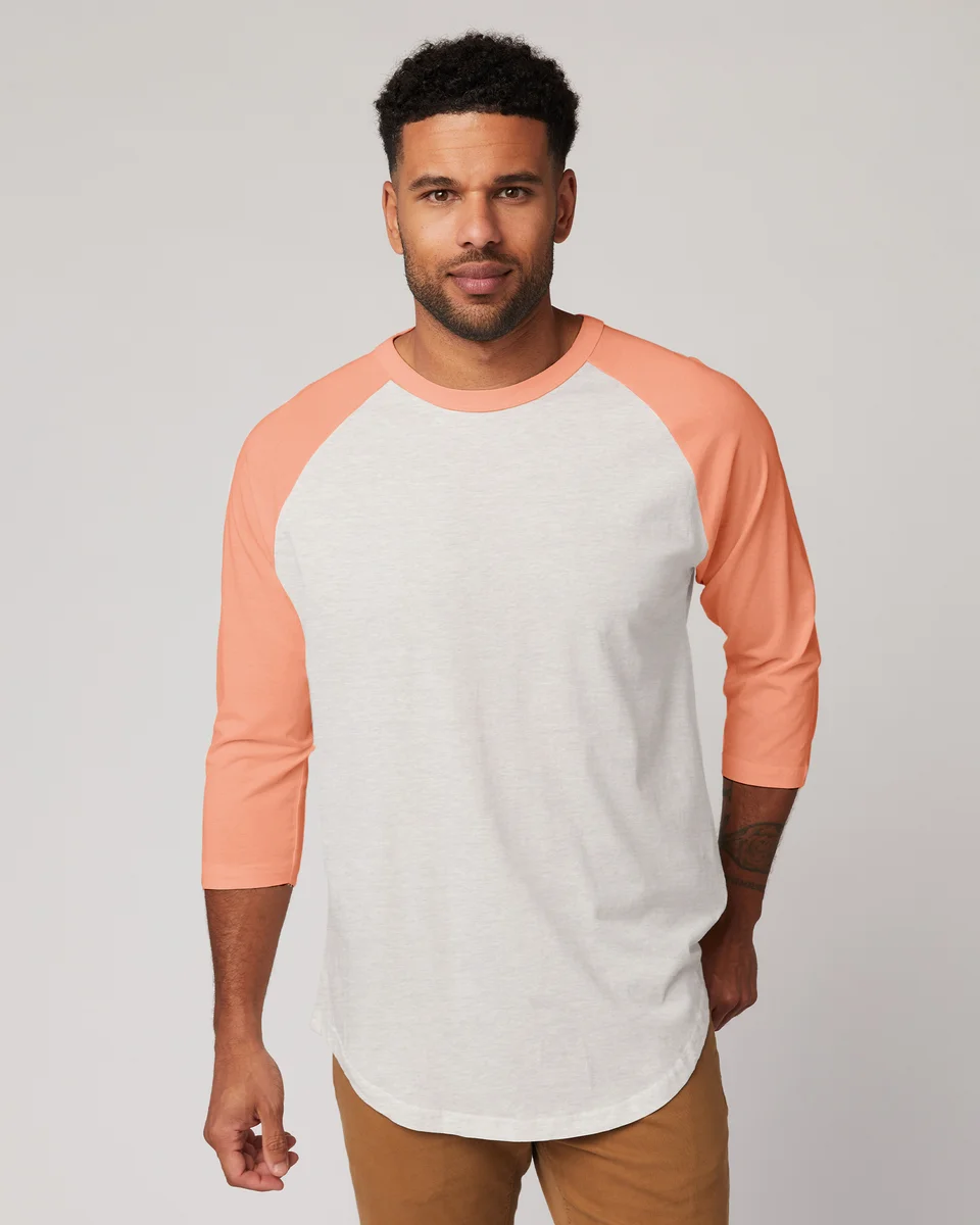 MC1190 - Premium 3/4 Sleeve Baseball Tee